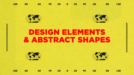 design elements and abstract shapes pack
