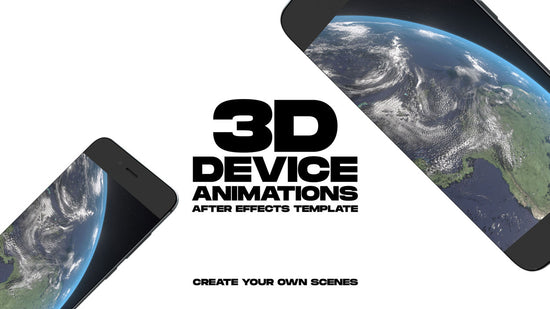 3d device animation after effects template