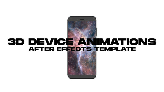 3d device animations after effects templates