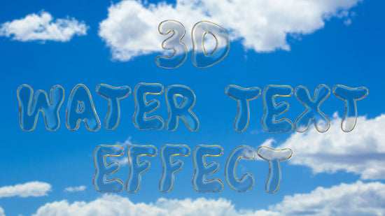 3d water text effect