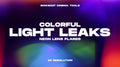 colorful light leaks neon lens flares