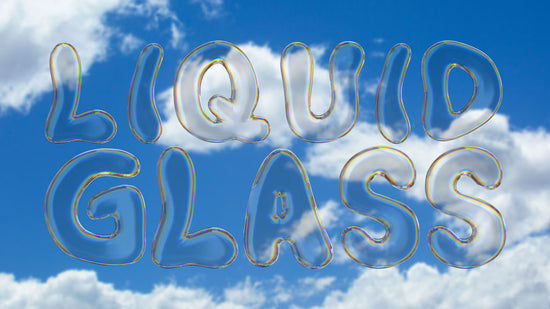 liquid glass text