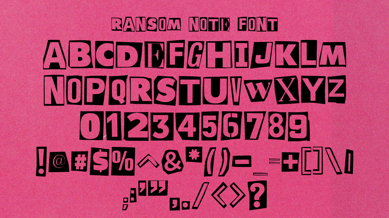 Font Ransom Note Magazine Magazine Cut Out Letters PNG + Animations | Sickboat