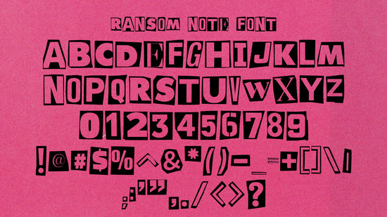 ransom note font