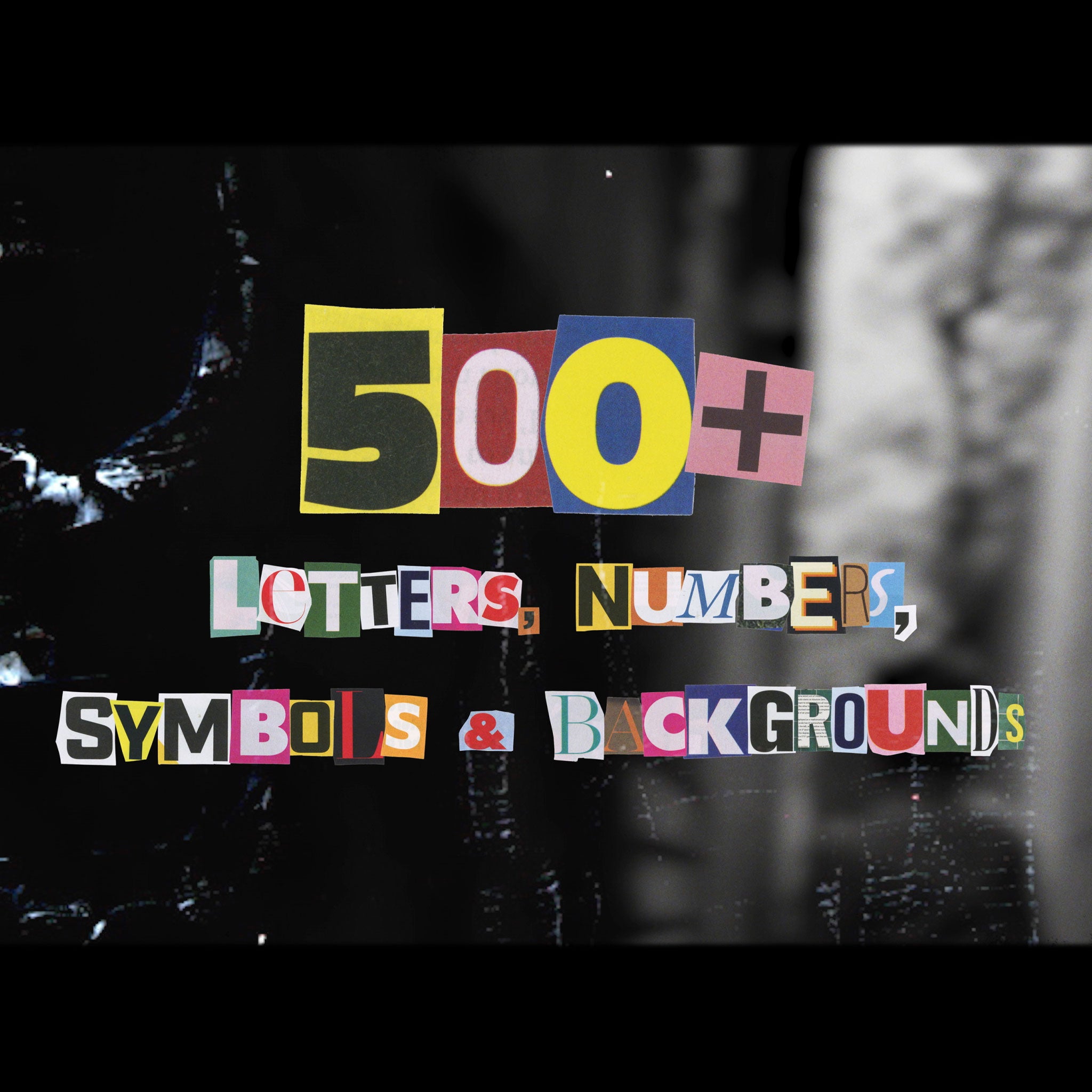 500 Lettering Magazine Cut Out Letters PNG + Animations | Sickboat