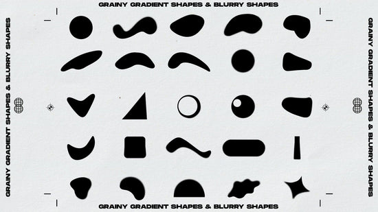 grainy gradient shapes pack
