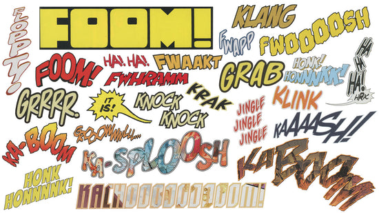 comic book words cut out png