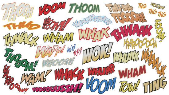 Superhero: Comic Book Words PNG | Sickboat