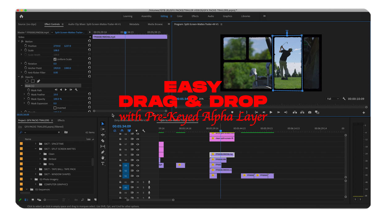 Split Screen Film Mattes (8K) | Sickboat